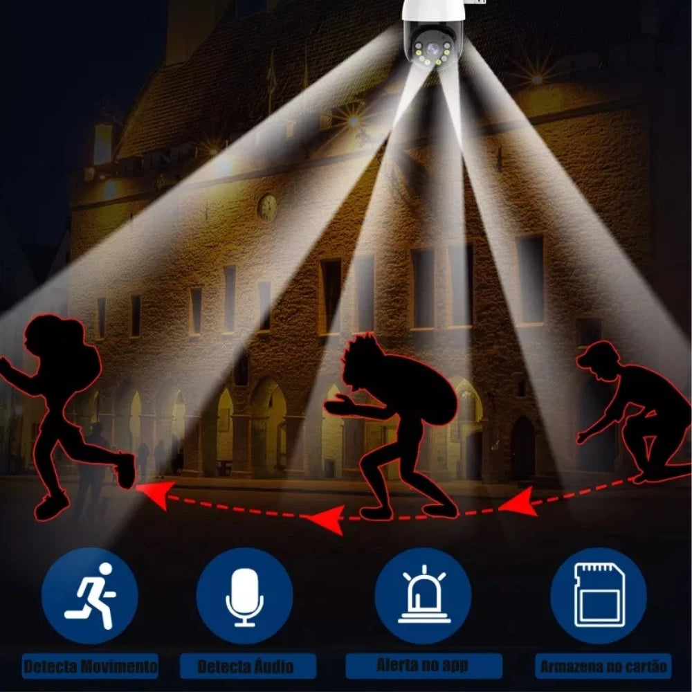 Câmera IP Lâmpada Smart Wi-Fi Full HD