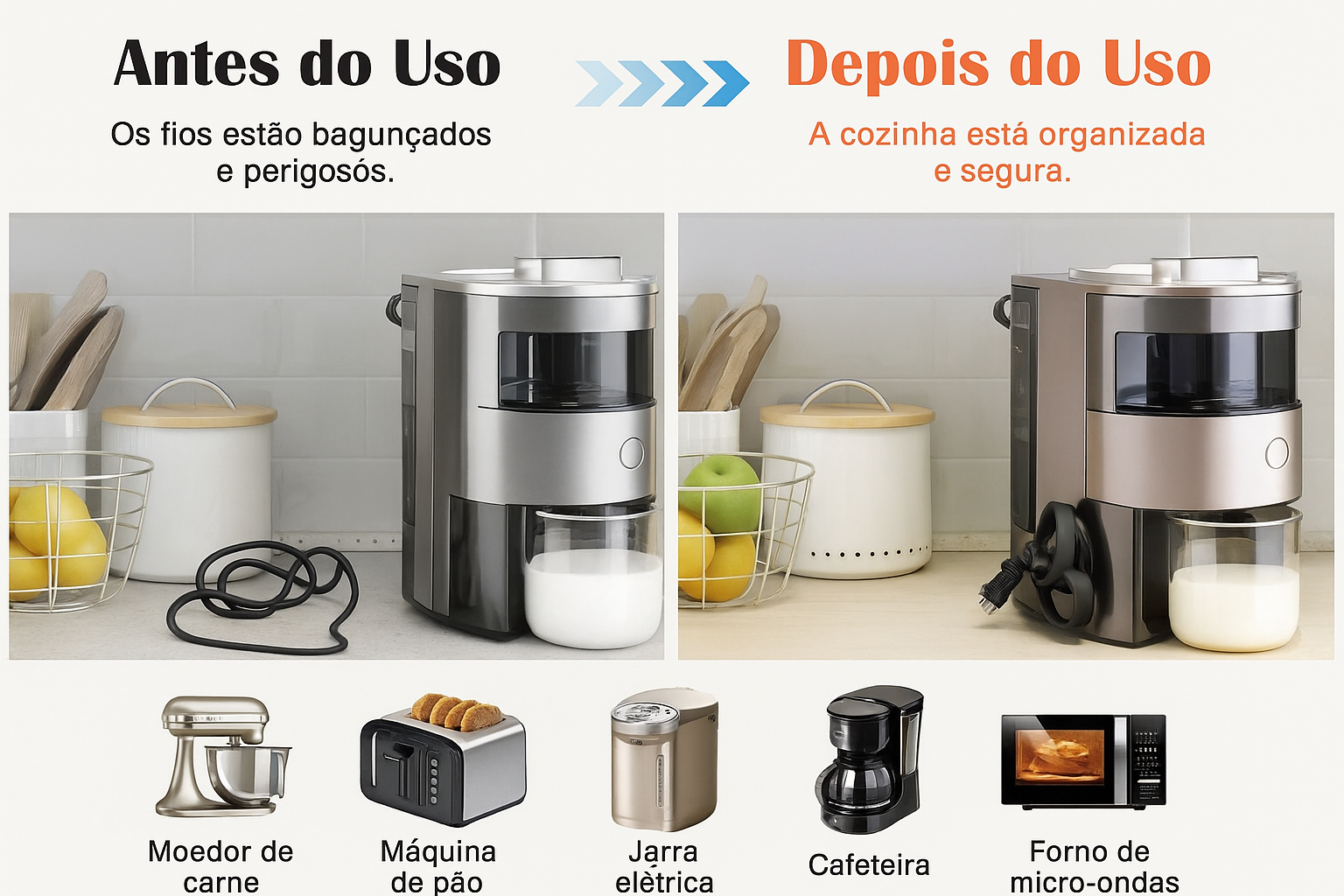 Kit Organizador de Cabos Premium