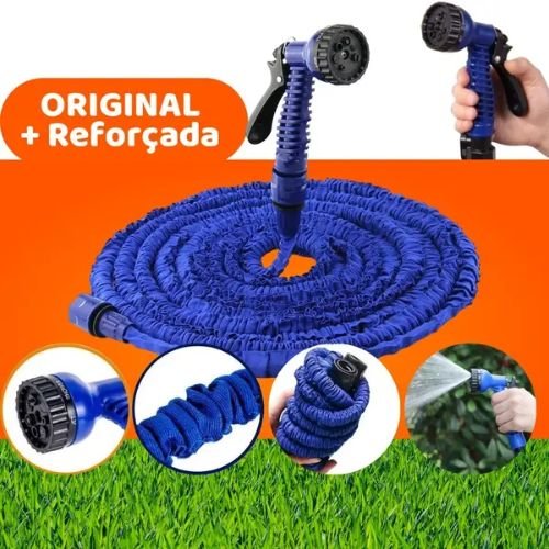 Mangueira Mágica Expandível com Esguicho 7 Funções para Jardim e Casa