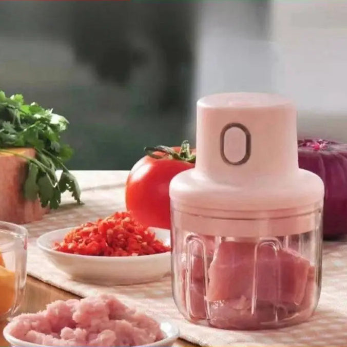 Mini Processador de Alimentos Elétrico