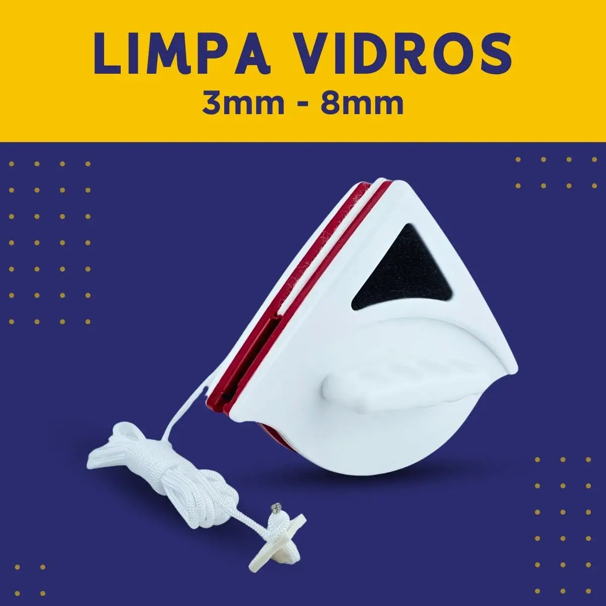 Limpador Magnético para Vidros Dupla Face