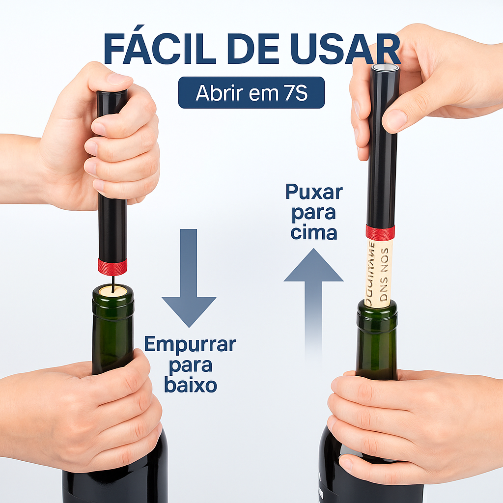 Abridor de Vinho Lux® – Elegância no Primeiro Gesto