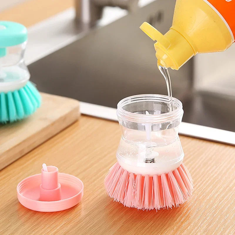 Escova com Dispenser de Sabão para Louças
