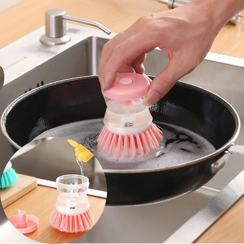 Escova com Dispenser de Sabão para Louças