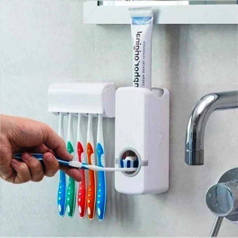Dispenser de Creme Dental com Suporte para Escovas