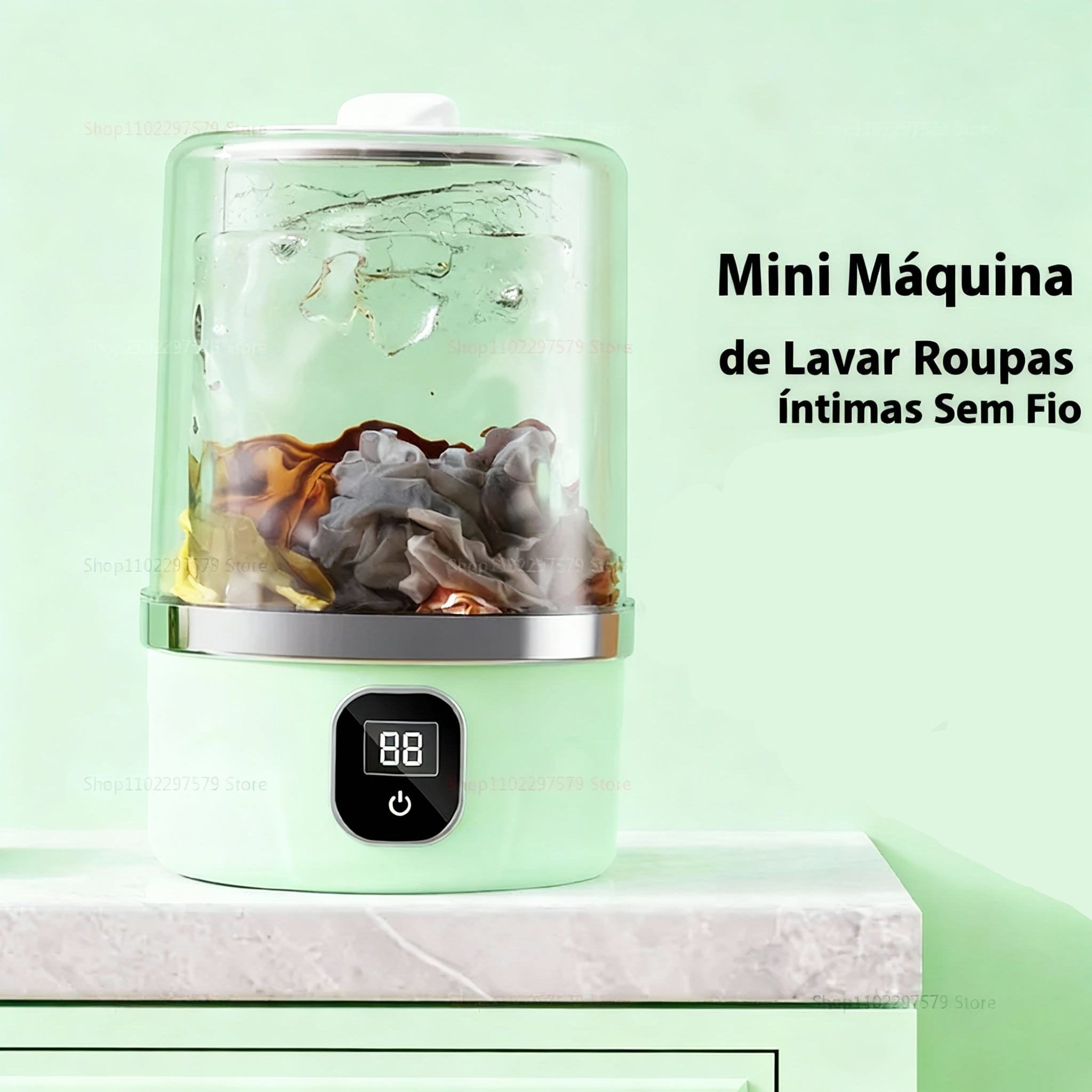 Mini Máquina de Lavar Portátil