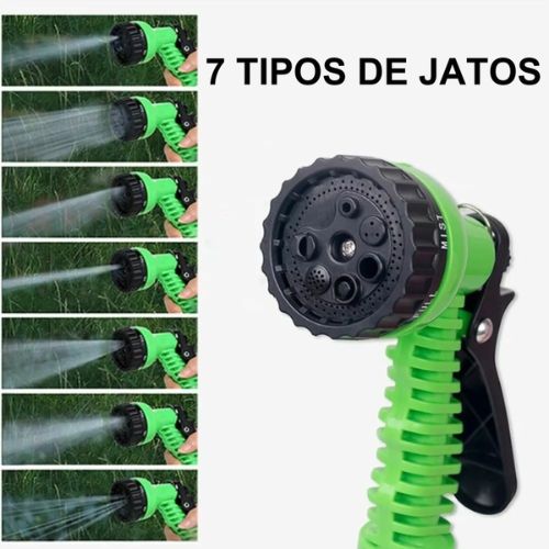 Mangueira Mágica Expandível com Esguicho 7 Funções para Jardim e Casa
